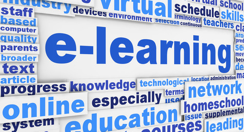 E-learning slogan poster